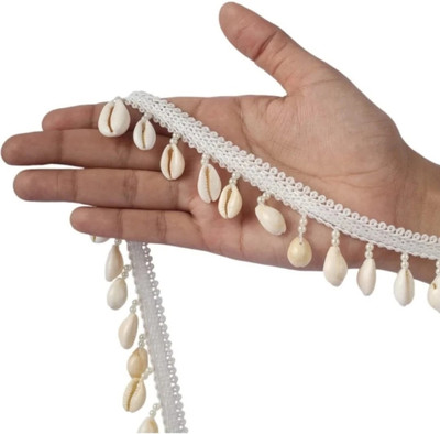 Avyalik Cowri/kaudi shell hanging lace 2meter pack Lace Reel(Pack of 1)
