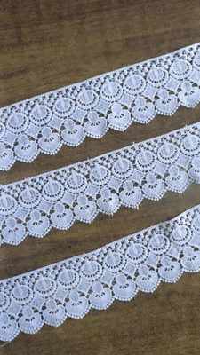 AKSHALI DN-45 White Lace Border for Saree,Dress,Kurtis,Dupatta,Craft,Suit (9 Mtr) Lace Reel(Pack of 1)