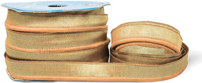 Uniqon CWG0441-04 (1.3cm X 18 Mtr) Beige Dori Zari Piping Gota Trim Lace For Dresses Embellishment Lace Reel(Pack of 1)