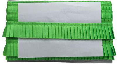 KURLZ K_355767_P_Green 1.5 Inch Satin Frill For Curtains, Table-runner, Pillows, Shams | Size: 9 Yards Lace Reel(Pack of 1)