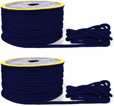 Uniqon CWG0454-02-01 (088) Pack of 2 (3mm X 18 Mtr) Navy Blue Dori Piping/paipin Gota Lace Patti Fancy Dori Lace Reel(Pack of 2)