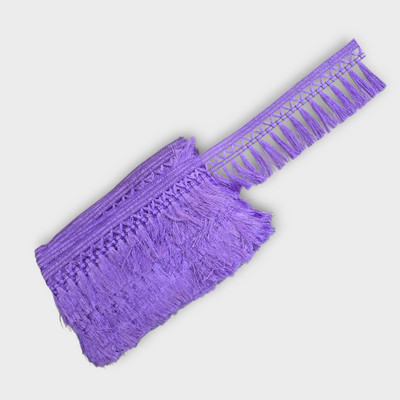 trend fusion Purple Jhaalar Zari Gota Trim Lace with Latkan Border, 9m x 3in Lace Reel(Pack of 1)