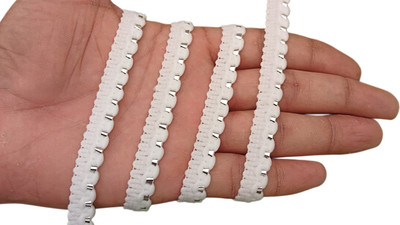NIKUPODA Pom Pom Bundi lace with Silver Patti, Mini Bobble Ball Fringe Braid Lace for Craft Material,Cotton,Dupatta,Lehenga,Saree,Blouses(Width-10mm, 20 mtr)White Lace Reel(Pack of 1) NIKUPODA Pom Pom Bundi lace with Silver Patti, Mini Bobble Ball Fringe Braid Lace for Craft Material,Cotton,Dupatta,Lehenga,Saree,Blouses(Width-10mm, 20 mtr)White Lace Reel(Pack of 1)