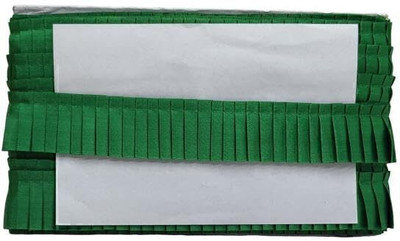 KURLZ K_355767_Green 1.5 Inch Satin Frill For Curtains, Table-runner, Pillows, Shams | Size: 9 Yards Lace Reel(Pack of 1)