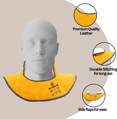 HANMECH IronCarrier Leather Shoulder Pad, Welding and Foundry Safety Men Lacrosse Shoulder Pad(Yellow)