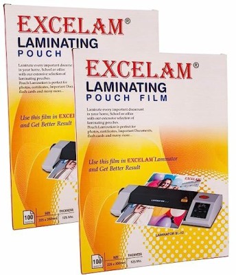 Excelam Lamination Pouch Size 225mmX310mm 125 Micron (100 Sheets Per Pack ) A4 Laminating Sheet(125 mil Pack of 2)