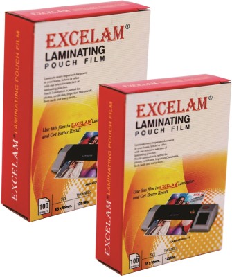Excelam Lamination Pouch Size 65mmX95mm 125Micron ID Badge Laminating Sheet(125 mil Pack of 2)