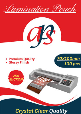 ARORASTATIONERS Thick Heavy Duty Thermal Lamination Pouch 70 mm x 100 mm | ID Card/Adhar Card ID Badge Laminating Sheet(250 mil Pack of 100)