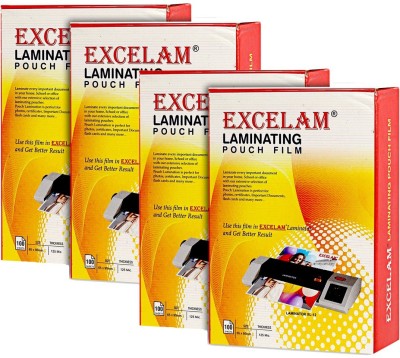Excelam Lamination Pouch Size 65mmX95mm 125 Micron (100 Sheets Per Pack ) ID Badge Credit Card Laminating Sheet(125 mil Pack of 4)