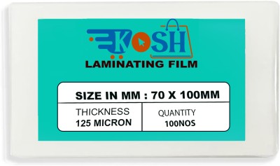 Kosh Best Quality Thermal Lamination Pouch Size 70 mm x 100 mm ID Badge Laminating Sheet(125 mil Pack of 100)