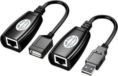 WiredCom USB Male to Female rj45 150Ft USB 2.0 LAN Extension Adapter Lan Adapter(100 Mbps)