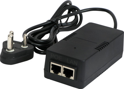 Netstar Gigabit Passive PoE Injector 12VDC @ 2A | with 3 Pin Power Cord | Plug & Play Wired Ethernet Lan Adapter compatible with Windows(1000 Mbps)