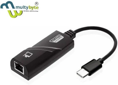 Multybyte 3.0 USB Type C to RJ45 Gigabit Ethernet Network Adapter Wired USB Lan Adapter compatible with Linux, Mac, Windows(1000 Mbps)