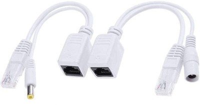 VOOCME Passive PoE Injector and Splitter Pair (Set of 1) CPOE/1P. Wired Ethernet Lan Adapter compatible with Windows(1000 Mbps)