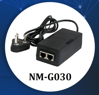 Netstar Gigabit Passive PoE Injector 30VDC @ 1A | Works with Cambium | NM-G030 Wired Ethernet Lan Adapter compatible with Windows(1000 Mbps)