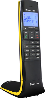 Beetel X95 Cordless Landline Phone with Answering Machine(Black/Yellow)