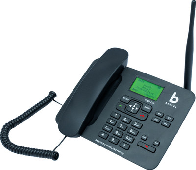 Beetel F2K Corded Landline Phone with Answering Machine(Black)