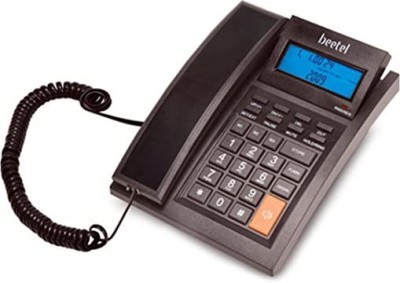 Beetel M64 Corded Landline Phone with Answering Machine(Black)