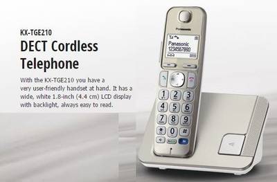 Panasonic KX-TGE210 Cordless Landline Phone