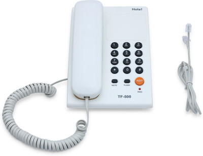 HOLA TF 500 Corded Landline Phone(White2)