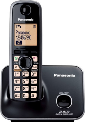 Panasonic KX-TG3711SX 2.4 GHz Digital Cordless Landline Phone(Black)