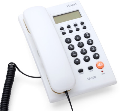 HOLA TF 700 Corded Landline Phone(White)