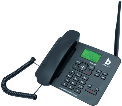 Beetel F2K GSM Dual SIM Fixed Wireless Phone Corded Landline Phone with Answering Machine(Black)