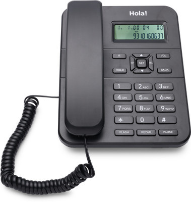 HOLA TF 310 Corded Landline Phone(Black)