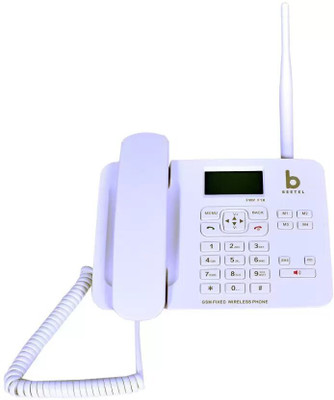 Beetel F1K GSM Fixed Wireless Phone Corded Landline Phone with Answering Machine(White)