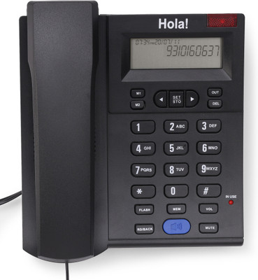 HOLA TF-610 Corded Phone Corded Landline Phone(Black 1)