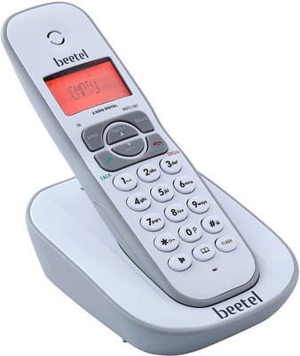 Beetel X73 Caller ID Landline Cordless Landline Phone with Answering Machine(Grey, White)