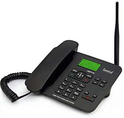Beetel F1K Corded & Cordless Landline Phone with Answering Machine(Black)