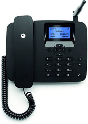 MOTOROLA FW200L Fixed Wireless Telephone Corded Landline Phone with Answering Machine(Black)