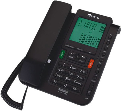 Beetel M71 BLACK NEW VERSION (ALL FIBER COMPATIBLE) Corded Landline Phone(Black)