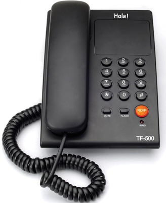 HOLA TF 500 Corded Landline Phone(Black 1)