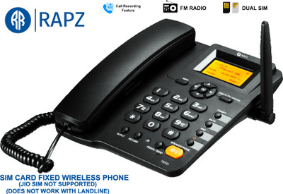 RAPZ FUSION FW501 Corded Landline Phone(Black)