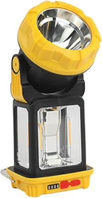 MZ HW1277-W (MULTI-FUNCTIONAL CAMPING LIGHT) 4 Speed Light Modes Yellow Plastic Hanging Lantern(23 cm X 10 cm, Pack of 1)