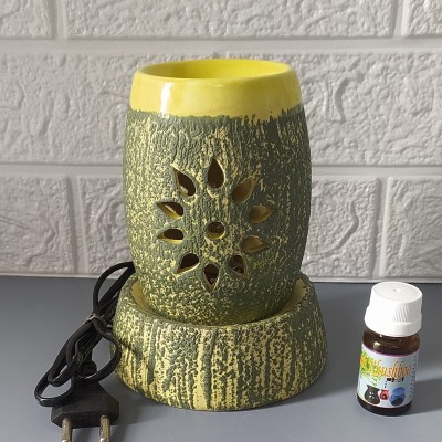 AAV WORLD Green Ceramic Table Lantern(10 cm X 7 cm, Pack of 1)