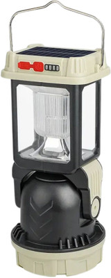 MZ HW1277-D (MULTIFUNCTIONAL CAMPING LIGHT) 4 Speed Lighting Modes White Plastic Hanging Lantern(23 cm X 10 cm, Pack of 1)
