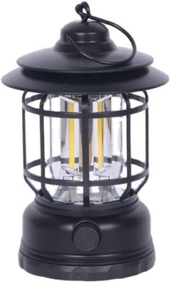 MZ L-27(CAMPING LED LIGHT LAMP)Adjustable Brightness Lantern,Table/ Hanging Lantern Black Plastic Hanging Lantern(16.6 cm X 9.6 cm, Pack of 1)
