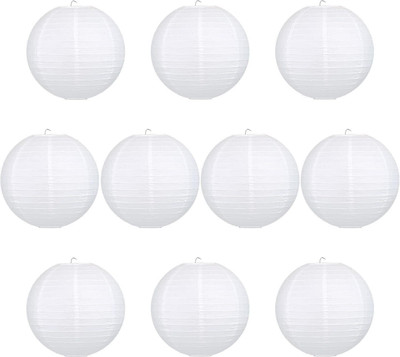SHUANGYAU White Paper Hanging Lantern(30 cm X 30 cm, Pack of 10)