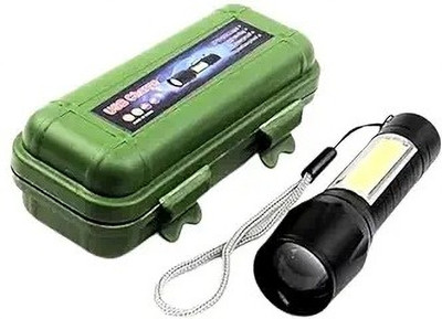 StitchStory Mini Pocket Torch - Compact and Portable Flashlight Green Stainless Steel Table Lantern(15 cm X 12 cm, Pack of 1)