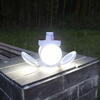 Hoaxer Multi-Functional Folding Solar Powered Football Bulbs White Plastic Hanging Lantern(14 cm X 11.5 cm, Pack of 1)