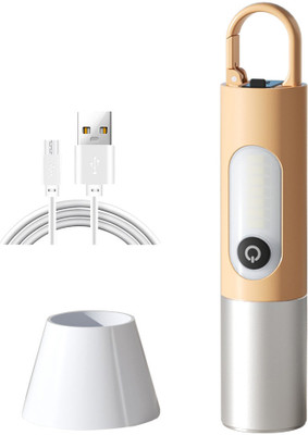 Star Work Flash Ligh High Lumens with USB Cable LED Handy Pocket Torch(Orange, 12 cm, Rechargeable)