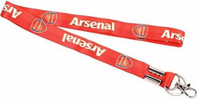 Meeko.com Id Card Holder Hook Fabric Keychain (Arsenal_RED) Lanyard(red)