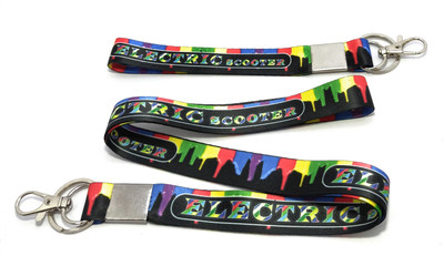 Key Era Electric Scooter Ev E-Bike Id Card Holder Set Of 2 Fabric Keychain And Lanyard(Multicolour)