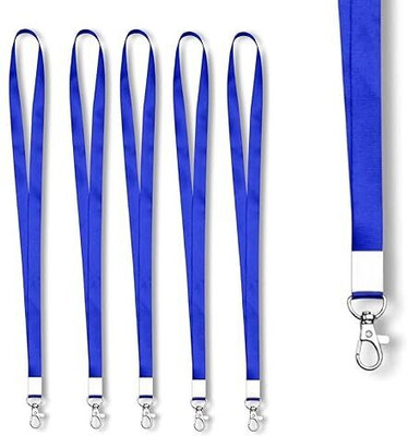NSSP 24mm or 1 inch thick Lanyards with Badge Clip For School,Office Use 50Pack Lanyard(Blue)