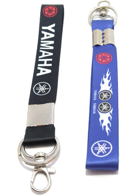 Key Era Yamaha Id Tag Holder Combo Fabric Keychain I'd Card Holder Lanyard(Black)
