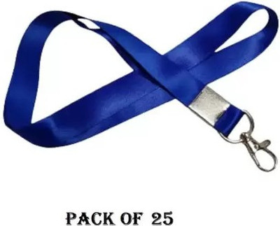 Dey 's stationery store 1 inch Thick Lanyards with Badge Clip (Royal Blue, Pack of 25) Lanyard(Royal Blue)