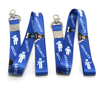Key Era Security Id Card Holder Fabric Set Of 2 Lanyard(Blue)